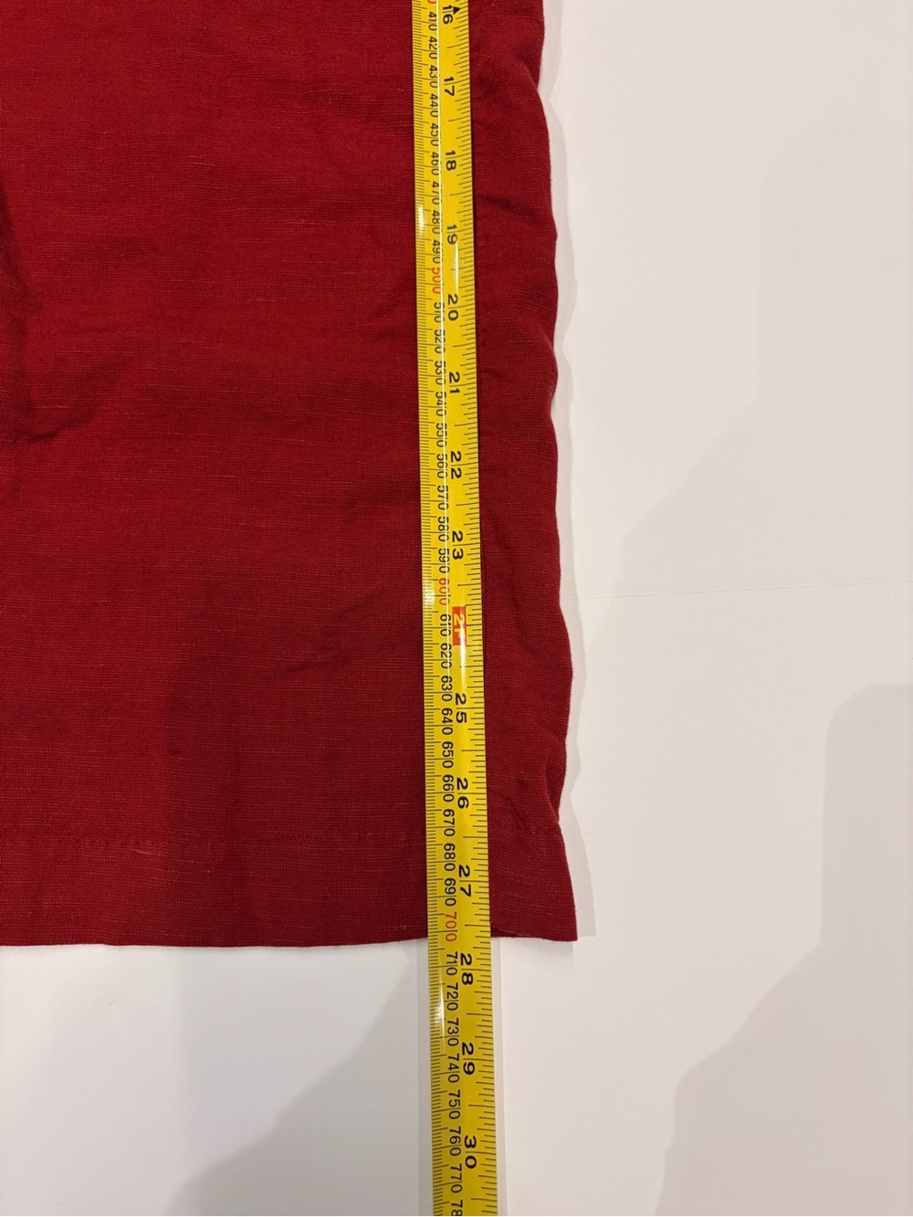 H&M Red Drawstring Linen blend Pants - Picture 5 of 9